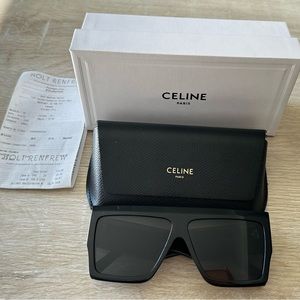 CELINE Chunky Rectangle Acetate Sunglasses